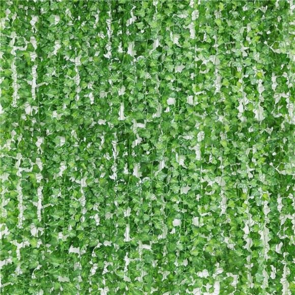 24 Pcs 168Ft - Fake Leaves, Artificial Ivy Garland, Hanging Vines - Vine Plants - Picture 1 of 6